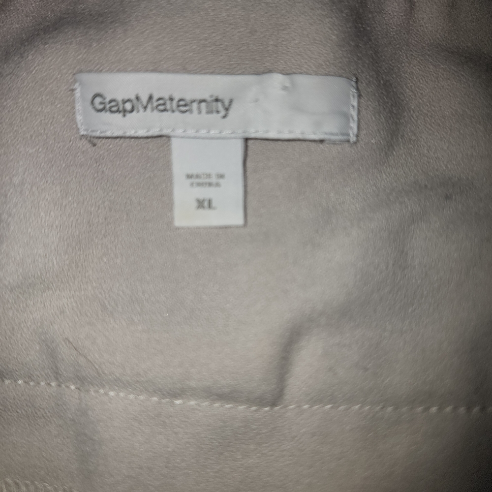 Gap neutral Tan And Black wrap style maternity dress - Picture 2 of 3